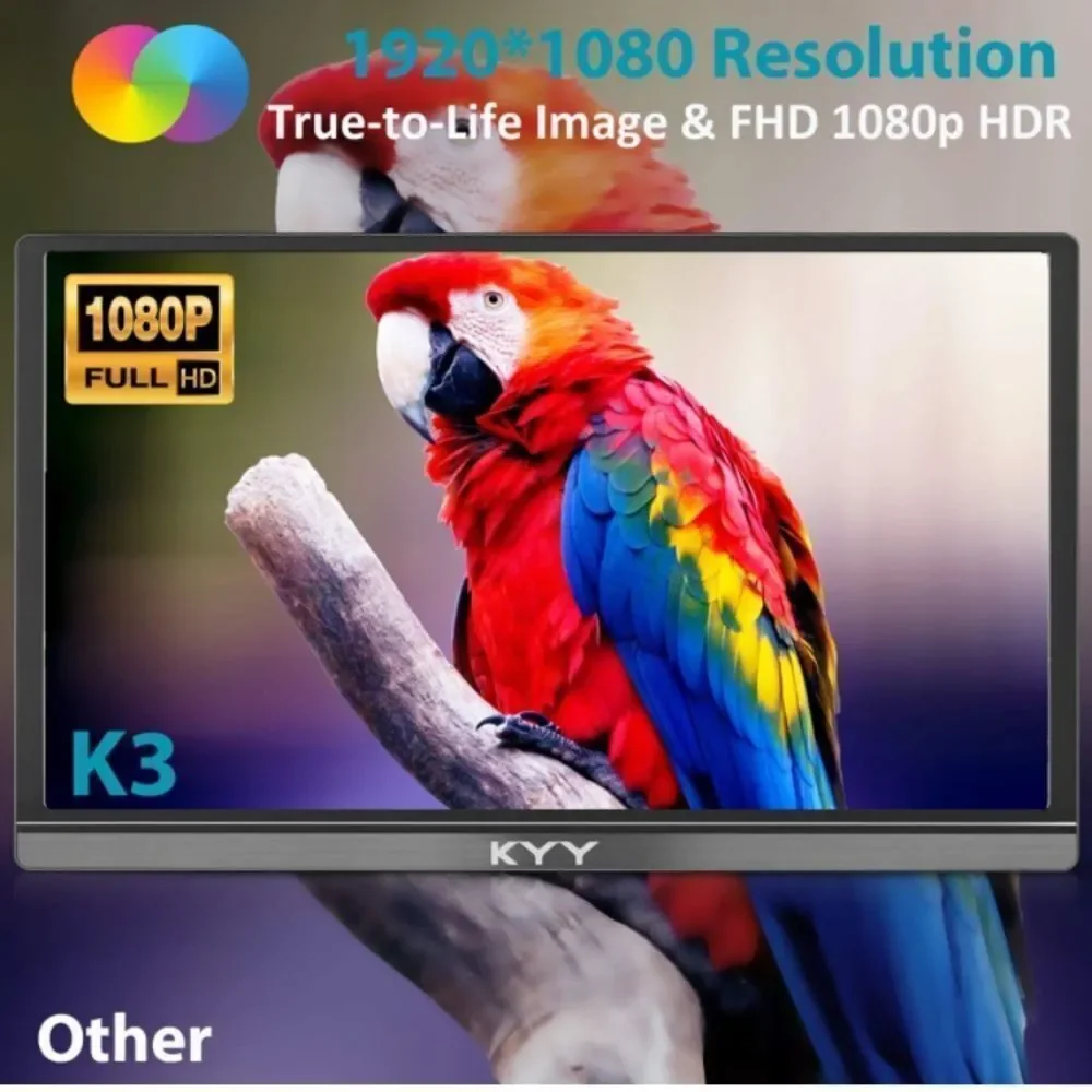 KYY Portable Monitor Display Gaming Monitor w/Premium Smart Cover, Speakers